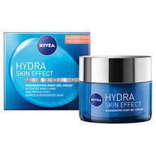 Drėkinamasis naktinis veido kremas Nivea Hydra Skin Effect Regenerating Night Gel-Cream, 50 ml kaina ir informacija | Veido kremai | pigu.lt