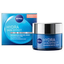 Drėkinamasis naktinis veido kremas Nivea Hydra Skin Effect Regenerating Night Gel-Cream, 50 ml цена и информация | Veido kremai | pigu.lt