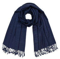 Женский шарф с кисточками 18636-9, синий цена и информация | Женские шарфы, платки | pigu.lt