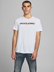 Мужская футболка JACK & JONES 12137126*03, белая цена и информация | Футболка мужская | pigu.lt