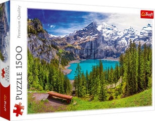 Пазл озеро Ошинен, Альпы Швейцария 1500 12477 цена и информация | Пазлы | pigu.lt