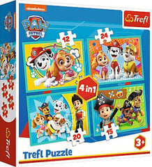 Dėlionės Trefil Paw Patrol 4 dėlionių rinkinys „Šuniukas-patrulis“ kaina ir informacija | Dėlionės (puzzle) | pigu.lt