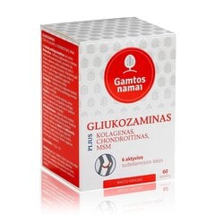 Maisto papildas Gliukozaminas sąnariams, 500 mg, 60 tablečių kaina ir informacija | Vitaminai, maisto papildai, preparatai gerai savijautai | pigu.lt
