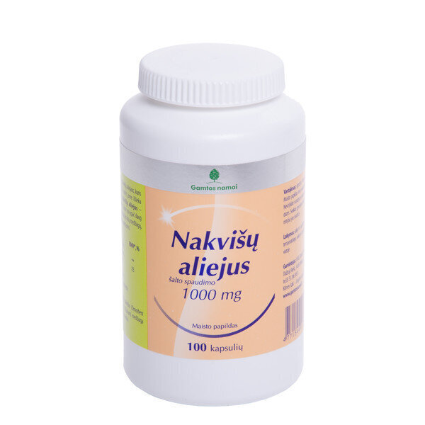 Maisto papildai Nakvišų aliejus 1000mg, 100 kapsulių kaina | pigu.lt