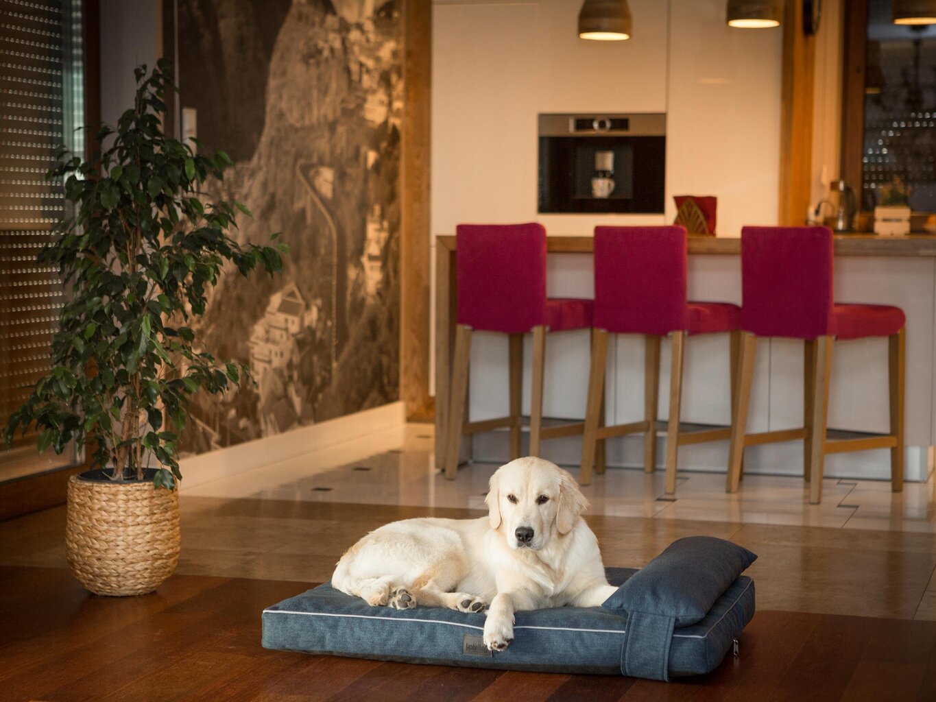 Hobbydog čiužinys augintiniui Move Dark Blue, XL, 118x78 cm kaina ir informacija | Guoliai, pagalvėlės | pigu.lt