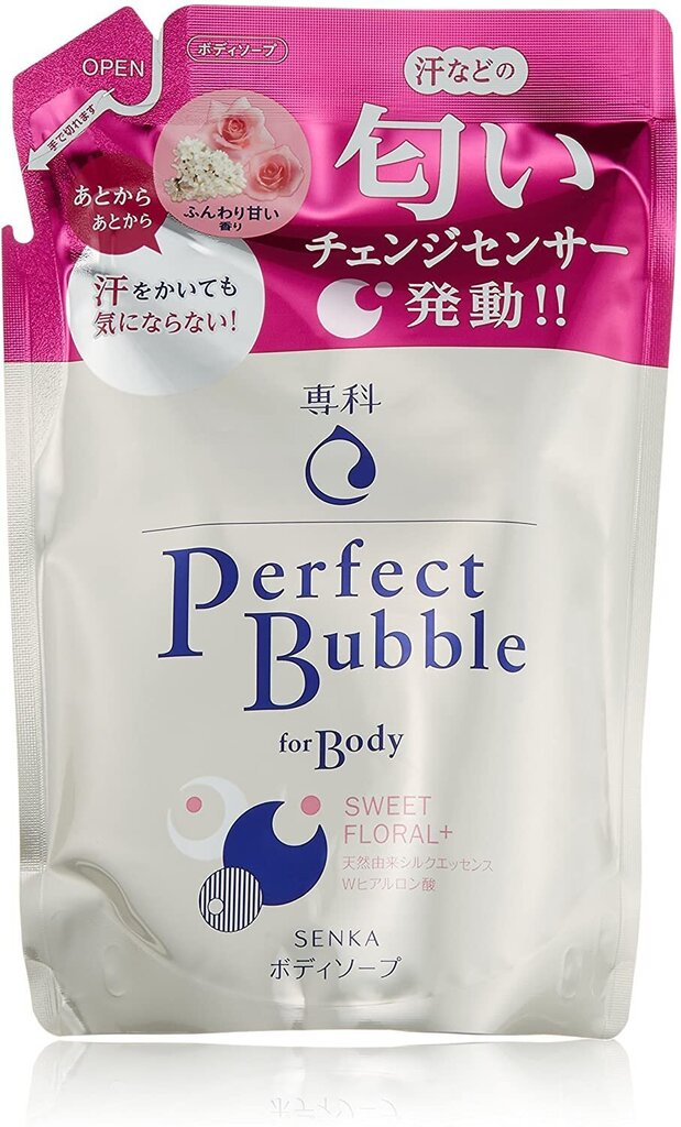 Ilgo hialurono rūgšties efekto dušo želė Shiseido Senka Perfect Bubble, papildymas, 350 ml цена и информация | Dušo želė, aliejai | pigu.lt