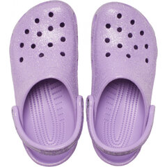 Šlepetės moterims Crocs™ Classic Glitter Clog, violetinės kaina ir informacija | Šlepetės moterims | pigu.lt