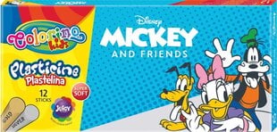 Plastilinas COLORINO Disney "Peliukas Mikis", 12 spalvų + auksinė ir sidabrinė цена и информация | Принадлежности для рисования, лепки | pigu.lt