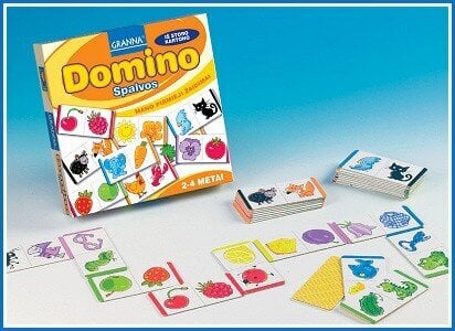 Domino žaidimas Spalvos kaina ir informacija | Stalo žaidimai, galvosūkiai | pigu.lt