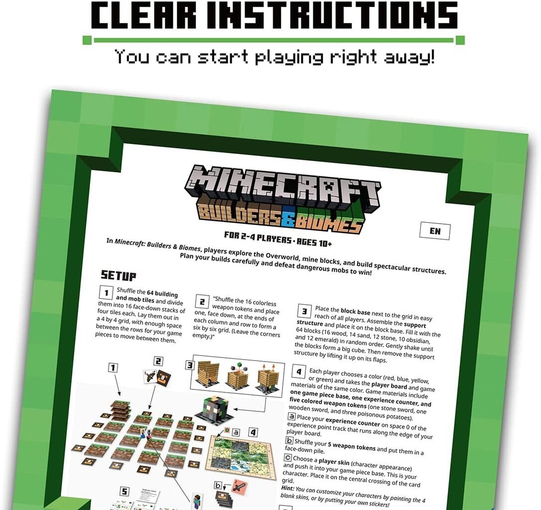 Stalo žaidimas Minecraft, Builders & Biomes kaina ir informacija | Stalo žaidimai, galvosūkiai | pigu.lt