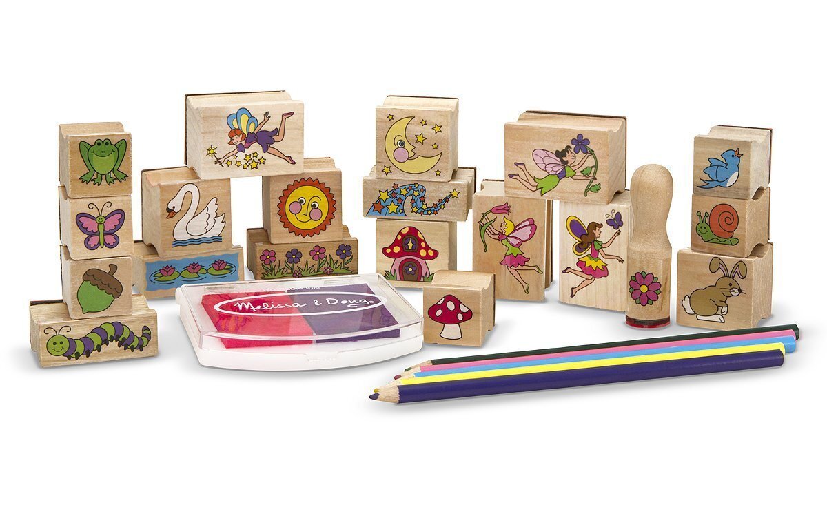 Rinkinys Melissa & Doug Stamp-A-Scene Fairy Garden kaina ir informacija | Žaislai mergaitėms | pigu.lt