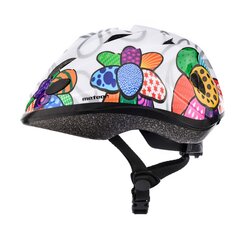 Детский велосипедный шлем Meteor KS07 Colorful Flowers, белый цена и информация | Meteor Игровые столы | pigu.lt