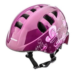 Vaikiškas dviratininko šalmas Meteor KS08 Pink Butterflies, rožinis kaina ir informacija | Šalmai | pigu.lt