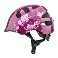 Vaikiškas dviratininko šalmas Meteor KS08 Pink Butterflies, rožinis kaina ir informacija | Šalmai | pigu.lt