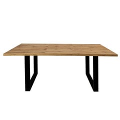 Išskleidžiamas stalas Selsey Lameca 135-185 cm, rudas kaina ir informacija | Virtuvės ir valgomojo stalai, staliukai | pigu.lt