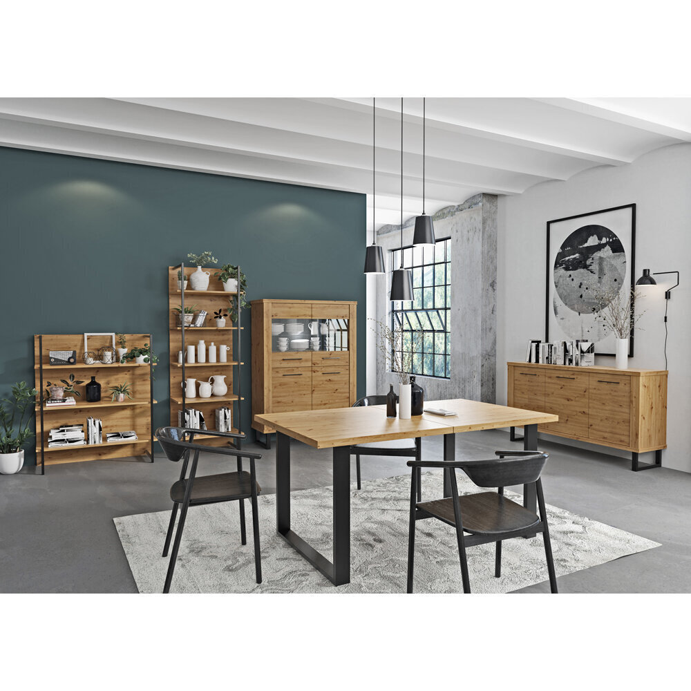 Išskleidžiamas stalas Selsey Lameca 180-230 cm, rudas kaina ir informacija | Virtuvės ir valgomojo stalai, staliukai | pigu.lt