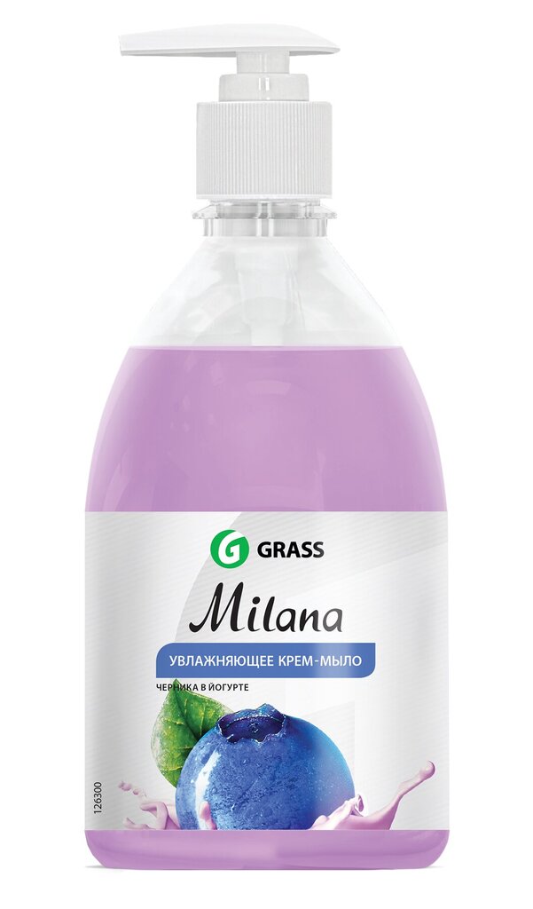 Skystas kreminis muilas MILANA, 500 ml (mėlynės jogurte) цена и информация | Muilai | pigu.lt