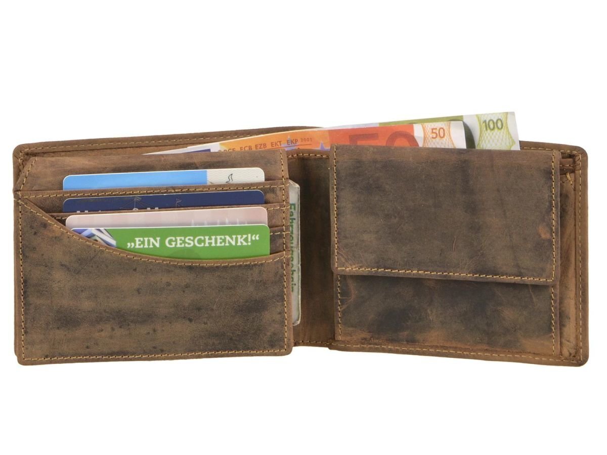 Odinė piniginė vyrams GreenBurry Vintage 1705 -STAG-25 цена и информация | Vyriškos piniginės, kortelių dėklai | pigu.lt