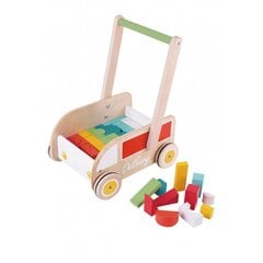 Деревянная толкалка с кубиками Classic World цена и информация | Игрушки для малышей | pigu.lt