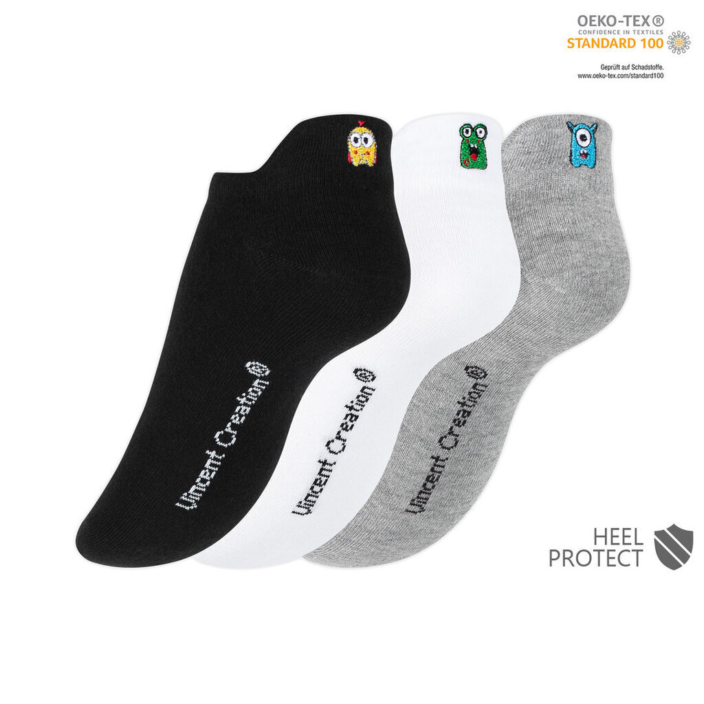 Kojinės moterims Vincent Creation Emoji 3 poros kaina ir informacija | Moteriškos kojinės | pigu.lt