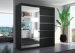 Spinta ADRK Furniture Olivier, juoda kaina ir informacija | Spintos | pigu.lt