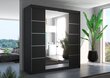 Spinta ADRK Furniture Dalmatia, juoda kaina ir informacija | Spintos | pigu.lt