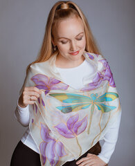 Шелковый шарф ручной работы Anoli Design Erksad Lilled цена и информация | Шарф женский | pigu.lt