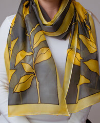 Шелковый шарф ручной работы Anoli Design Erksad Lilled цена и информация | Женские шарфы, платки | pigu.lt