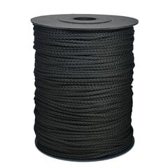 Веревка для вязания 4 мм. цвет черный(Нр. 11) 200 м. цена и информация | Принадлежности для вязания крючком | pigu.lt