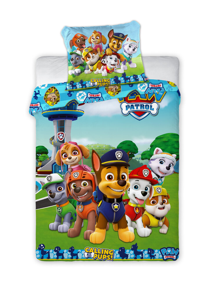 Vaikiškas patalynės komplektas Paw Patrol 100x135, 2 dalių kaina ir informacija | Patalynė kūdikiams, vaikams | pigu.lt