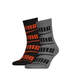 Детские носки Puma Kids Seasonal Logo Sock 2-Pack Black/Grey Melange цена и информация | Носки, колготки для девочек | pigu.lt