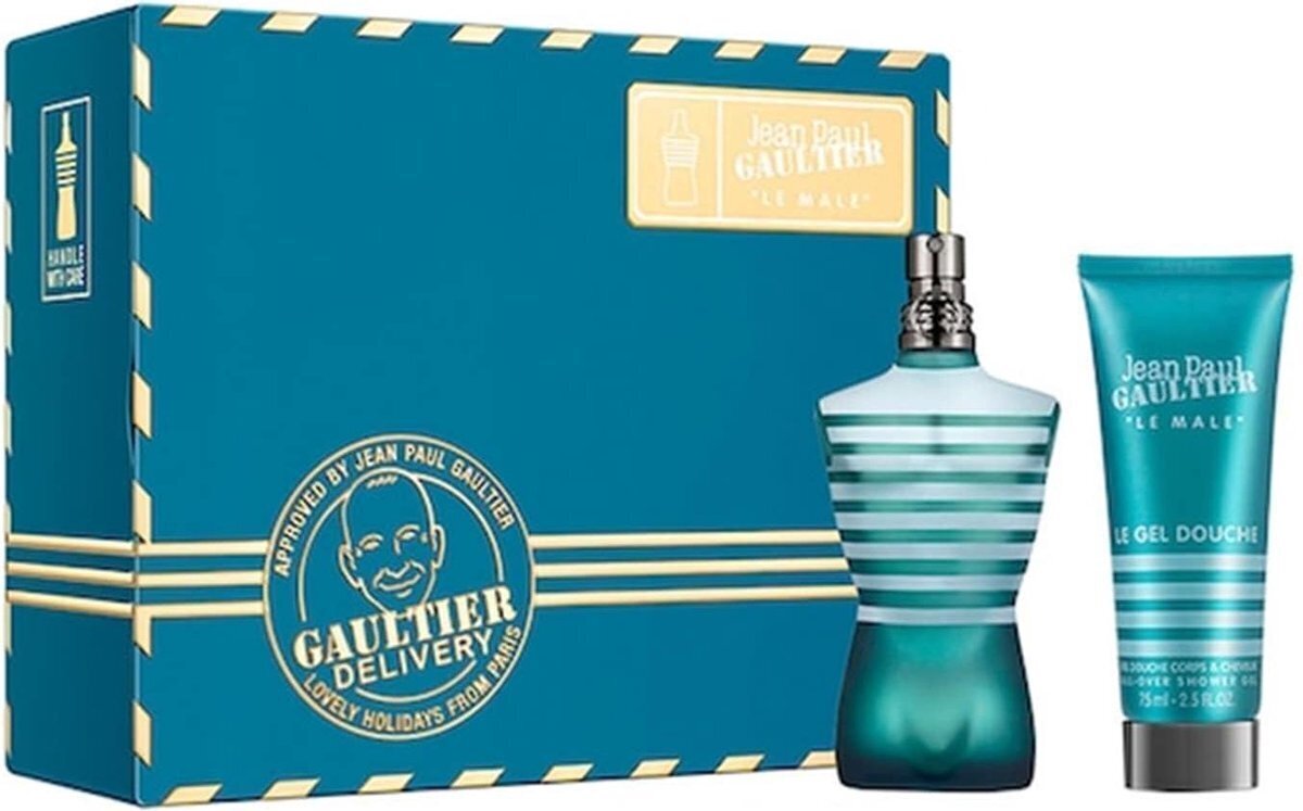 Rinkinys Jean Paul Gaultier Le Male vyrams: EDT, 75 ml + dušo želė, 75 ml kaina ir informacija | Kvepalai vyrams | pigu.lt