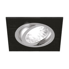 Alum d juoda/chromuotas į lubas montuojamas šviestuvas Struhm 28 x 93 x 93 mm kaina ir informacija | Įmontuojami šviestuvai, LED panelės | pigu.lt