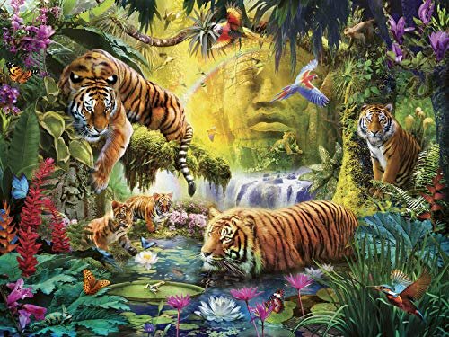 Dėlionė Ravensburger Ramūs tigrai, 1500 d. цена и информация | Dėlionės (puzzle) | pigu.lt