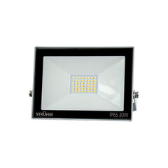 Светодиодный прожектор smd STRÜHM kroma led 30w серый 6500k, 147 x 177 x 25 мм цена и информация | Уличные светильники | pigu.lt