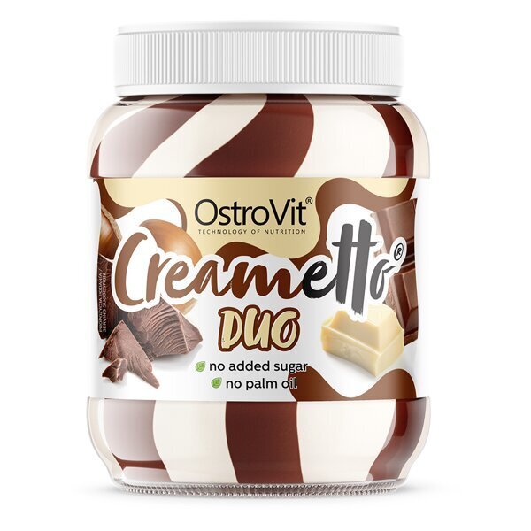 Šokoladinis kremas be cukraus OstroVit Creametto Duo, 350 g kaina ir informacija | Funkcinis maistas (supermaistas) | pigu.lt