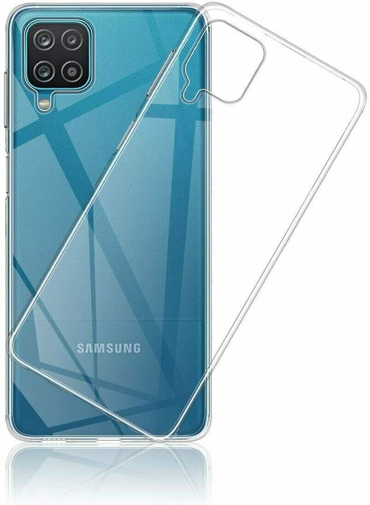 Dėklas telefonui skirtas Samsung Galaxy A12, skaidri kaina ir informacija | Telefono dėklai | pigu.lt