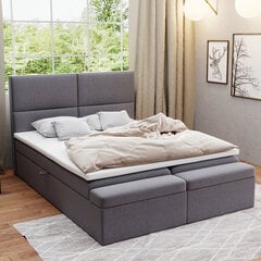 Кровать Selsey Bazoma, 160х200 см, серая цена и информация | Кровати | pigu.lt