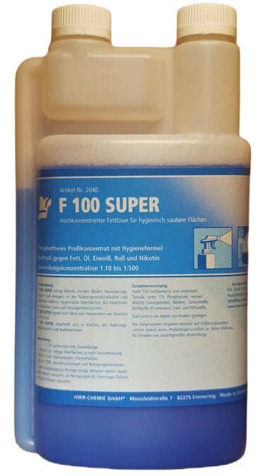 Riebalų tirpiklis F 100 Super, Hwr-Chemie, 1 L kaina ir informacija | Valikliai | pigu.lt