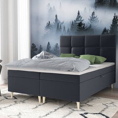 Кровать Selsey Sclarea Bonell 140x200 см, темно-серая цена и информация | Кровати | pigu.lt