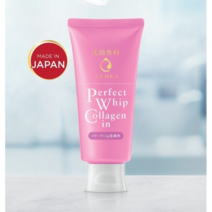 Valomosios putos su kolagenu Shiseido Senka Perfect Whip Collagen, 120 g kaina ir informacija | Veido prausikliai, valikliai | pigu.lt