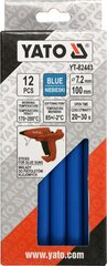 Палочки горячего клея синие 7.2x100 мм 12 шт. Yato (YT-82443) цена и информация | Механические инструменты | pigu.lt