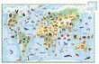 Dėlionė Djeco su žemėlapiu ir gyvūnais, DJ07420, 100 d. kaina ir informacija | Dėlionės (puzzle) | pigu.lt