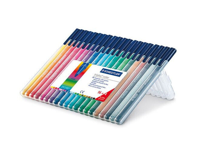 Flomasteriai Triplus Color Staedtler 20 spalvų kaina ir informacija | Piešimo, tapybos, lipdymo reikmenys | pigu.lt