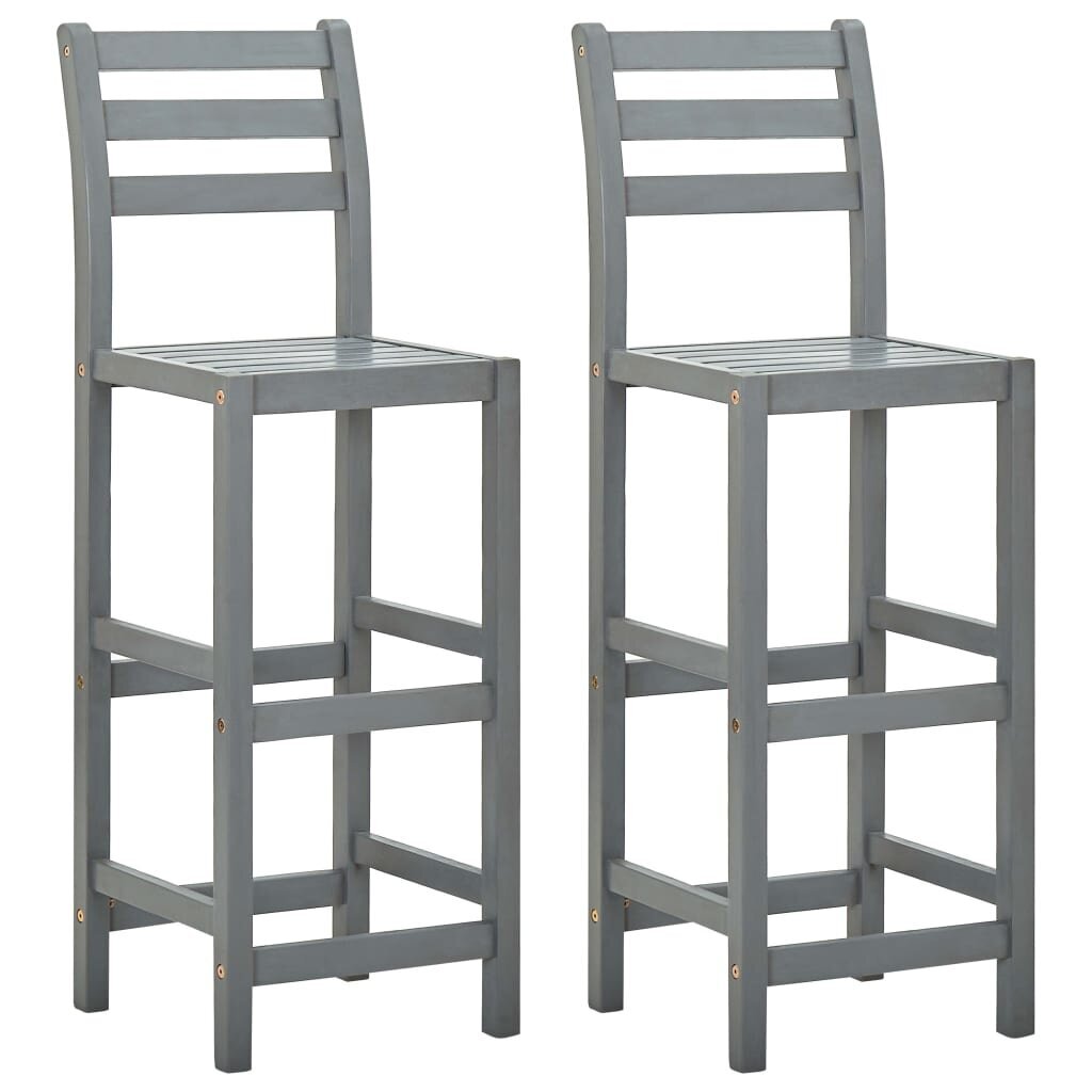 Baro kėdė, 2vnt., pilka kaina ir informacija | Virtuvės ir valgomojo kėdės | pigu.lt