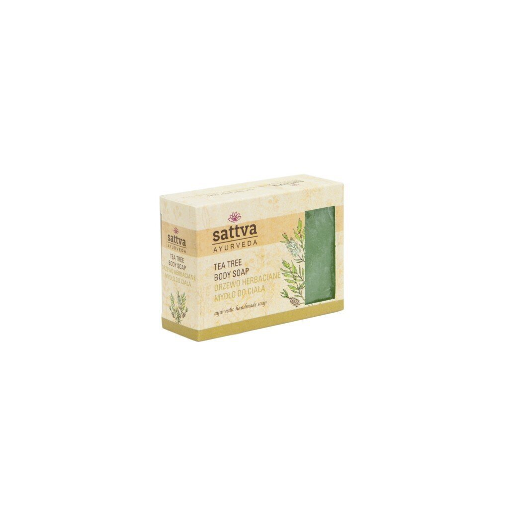 Muilas su arbatmedžiu Sattva Ayurveda Tea Tree, 125 g kaina ir informacija | Muilai | pigu.lt