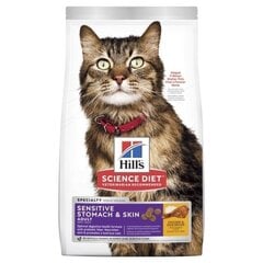 Hill's полноценный корм для кошек с чувствительным пищеварением / кожей, с курицей 7 кг цена и информация | Сухой корм для кошек | pigu.lt