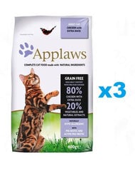 Applaws для взрослых кошек с курицей и уткой, 3x2 кг цена и информация | Сухой корм для кошек | pigu.lt