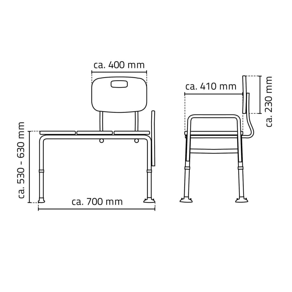 Ridder vonios suoliukas, baltas, 150kg, A0120101 цена | pigu.lt