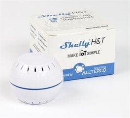 Умный Wi-Fi датчик влажности и температуры Shelly H&T, белый цена и информация | Датчики | pigu.lt